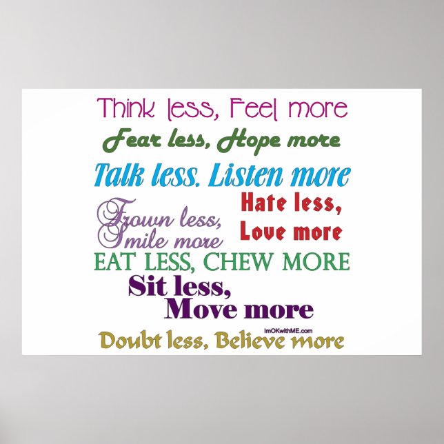 Less is More Poster (Front)