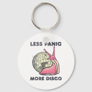 Less Panic More Disco Funny Dance Lover Dancing Key Ring