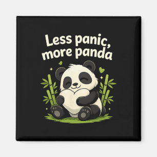 Less Panic More Panda Chill Vibes Mental Health Magnet