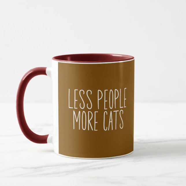 Less People More Cats Mug (Left)