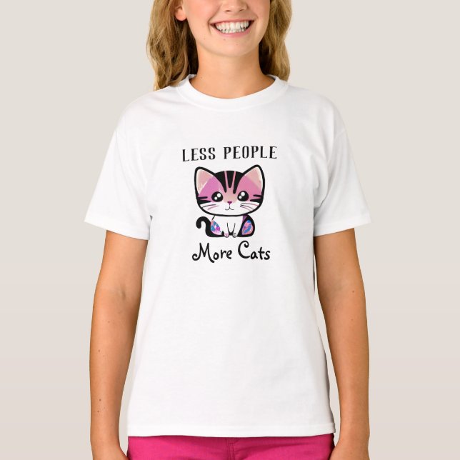 Less People, More Cats T-Shirt (Front)