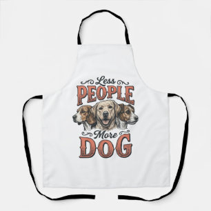 Less People More Dog Vintage Dog Lover Design_1 Apron