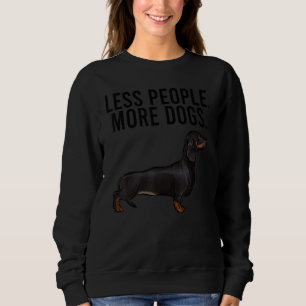 Less People More Dogs Black Great Dane Introvert Sweatshirt