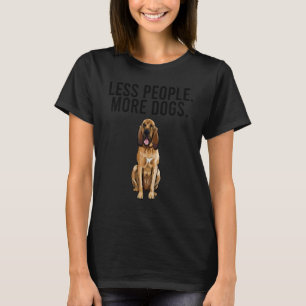 Less People More Dogs Bloodhound  Introvert T-Shirt