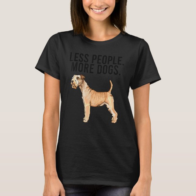 Less People More Dogs Lakeland Terrier Introvert T-Shirt (Front)