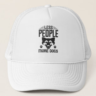 Less People More Dogs Trucker Hat