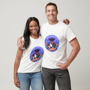 "Less Plastic, More Life." in multi color. T-Shirt