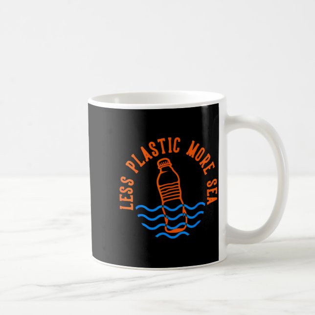 Less Plastic More Sea  Coffee Mug (Right)