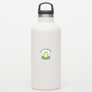 Less Rush More Hush Sticker – Calm Frog Meditation