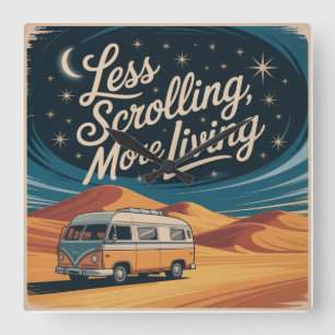 Less Scrolling, More Living Square Wall Clock