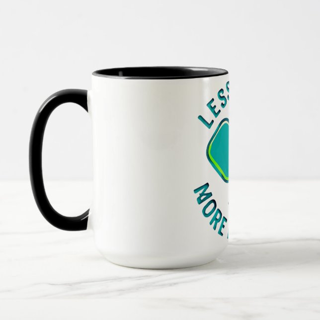 Less Stress More Pickleball Funny Player Mug (Left)