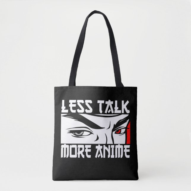 Less Talk More Anime - Funny Anime Tote Bag (Front)
