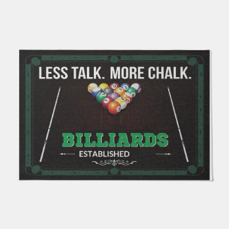 Less Talk More Chalk, Billiards Room Doormat