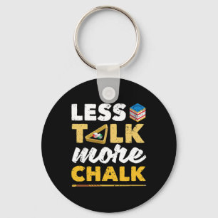 Less Talk More Chalk Pool Player Billard 8-ll Bill Key Ring