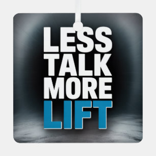 Less Talk, More Lift Metal Tree Decoration