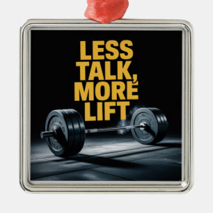Less Talk, More Lift Metal Tree Decoration