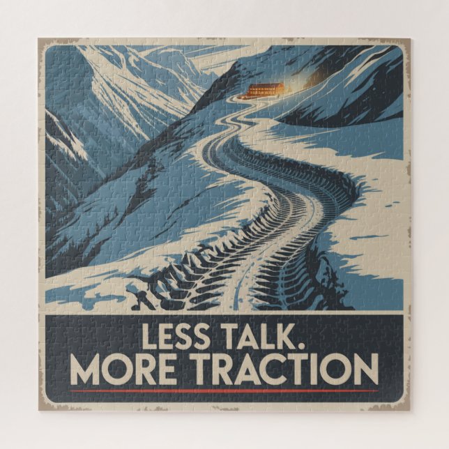 Less Talk. More Traction Jigsaw Puzzle (Vertical)