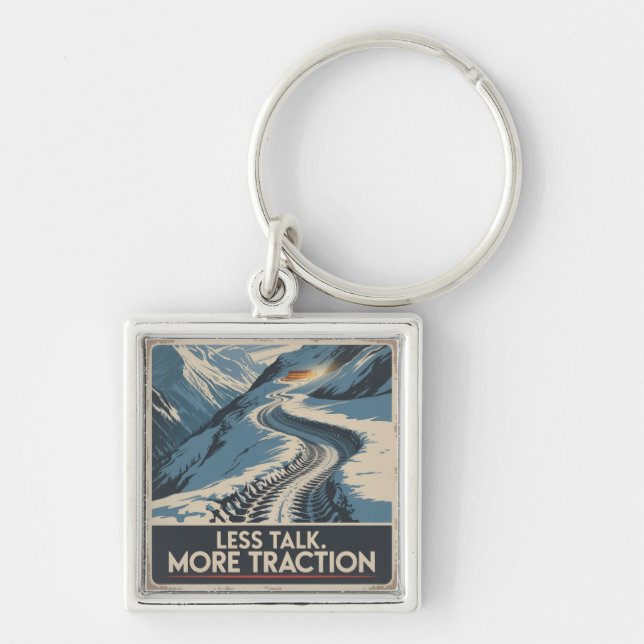 Less Talk. More Traction Key Ring (Front)