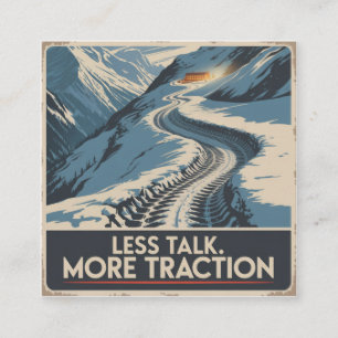 Less Talk. More Traction Square Business Card