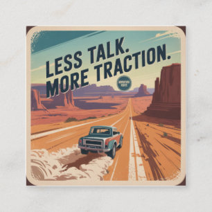 Less Talk. More Traction Square Business Card