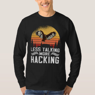 Less Talking more Hacking Sunset Falconer Falconry T-Shirt