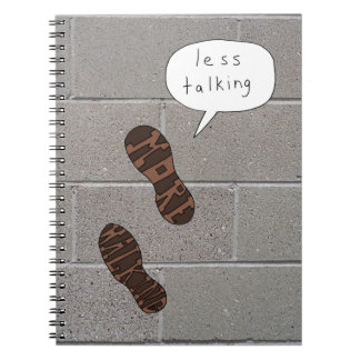 Less Talking More Walking Cinderblock notebook