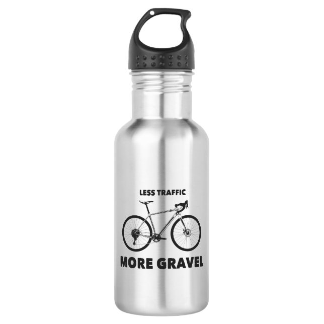 Less Traffic More Gravel 532 Ml Water Bottle (Front)
