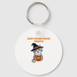 Less Tricks More Treats Halloween Gifts Classic T- Key Ring