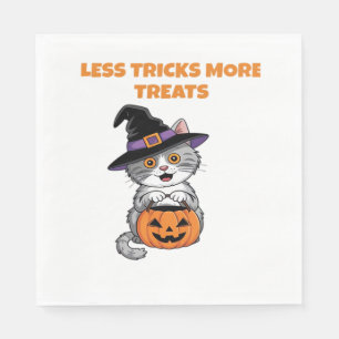 Less Tricks More Treats Halloween Gifts Classic T- Napkin