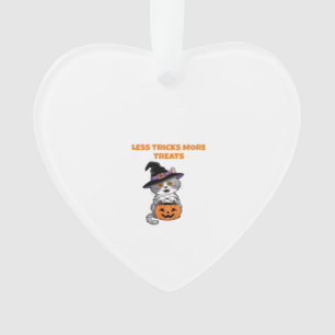 Less Tricks More Treats Halloween Gifts Classic T- Ornament