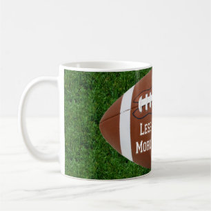 Less Work, More Football Design Coffee Mug Cup