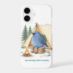 "Less Working, More Camping" Funny Bluebird