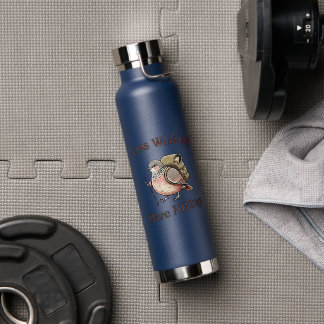 Less Working More Hiking Funny Hiking Dove Water Bottle
