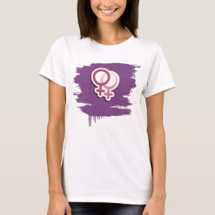 LESSBIAN LOVE SYMBOLS PINK -.png T-Shirt