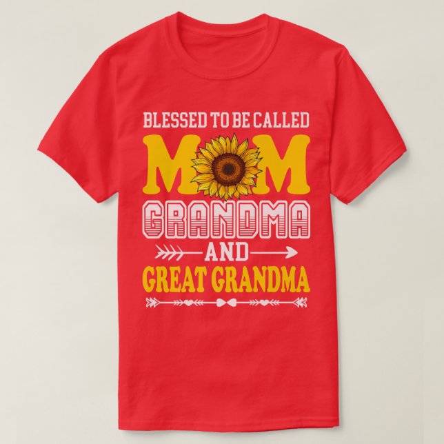 lessed To Be Called Mum Grandma For Mother's Day  T-Shirt (Design Front)