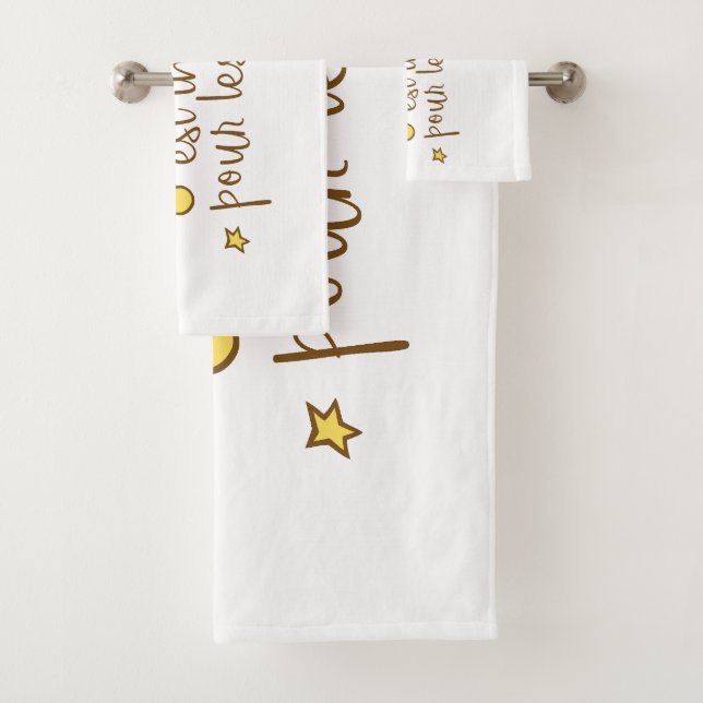 L'essentiel est invisible pour les yeux bath towel set (Insitu)