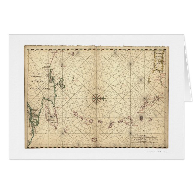 Lesser Antilles Map 1650 (Front Horizontal)