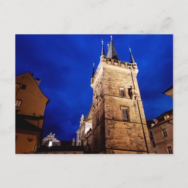 Lesser Town Bridge Tower, Prague, Czech Republic Postcard (Front)