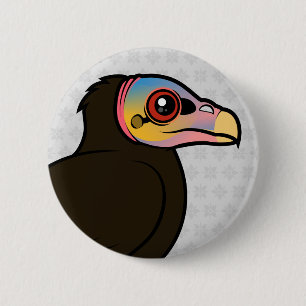 Lesser Yellow-headed Vulture 6 Cm Round Badge
