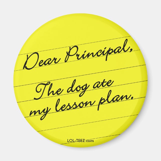 Lesson Plan Magnet (Front)