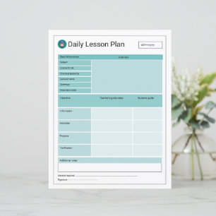 Lesson Planner Printable Template