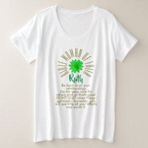 Lessons Fr Bible Women of Faith Ruth Christian Plus Size T-Shirt