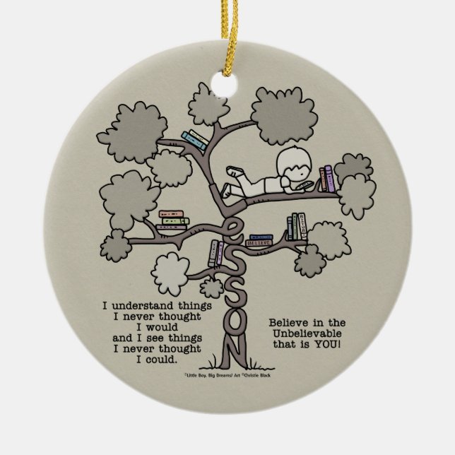 Lessons Learned Ceramic Tree Decoration (Front)