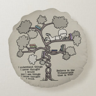 Lessons Learned Round Cushion