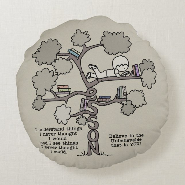 Lessons Learned Round Cushion (Back)