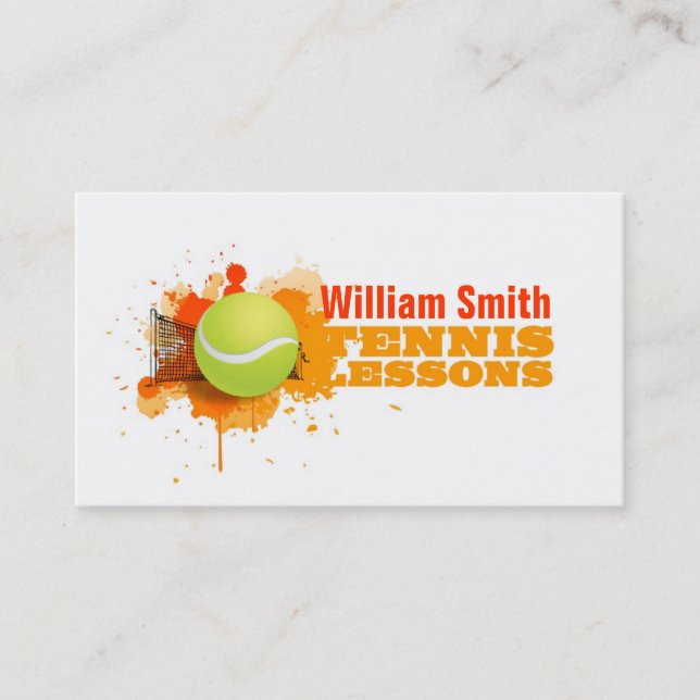 Lessons tennis business card (Front)