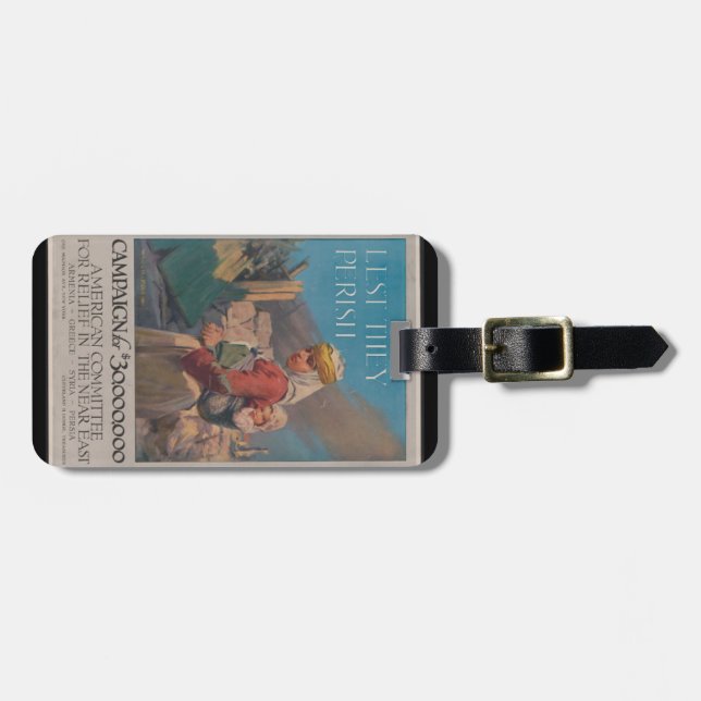 Lest They Perish Poster Luggage Tag (Front Horizontal)