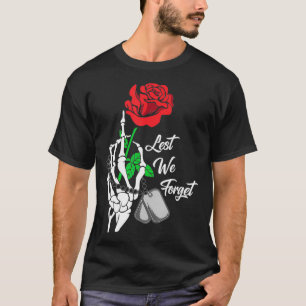 Lest We Forget 4th Of July Military Army Soldier V T-Shirt