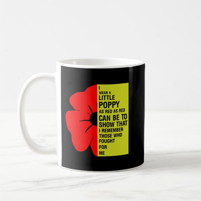Lest We Forget Anzac Day Coffee Mug (Left)