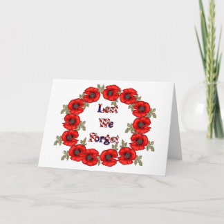 Lest We Forget Card